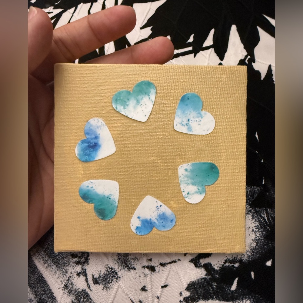 Original Heart Art on Canvas